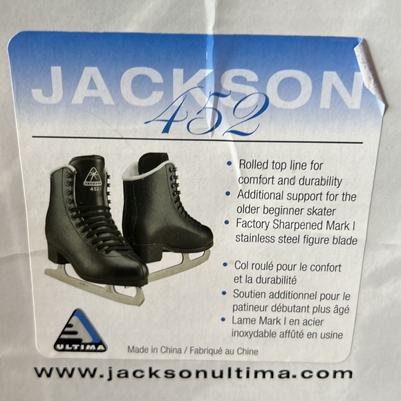 NWT Jackson Ultima Mens Ice Skates Black JS 452 Men’s Size 8 Older Beginner - Picture 10 of 16
